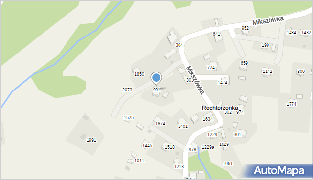 Istebna, Istebna, 901, mapa Istebna