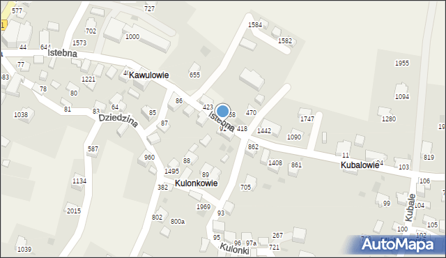 Istebna, Istebna, 91, mapa Istebna