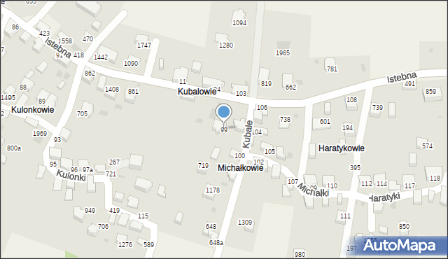 Istebna, Istebna, 99, mapa Istebna