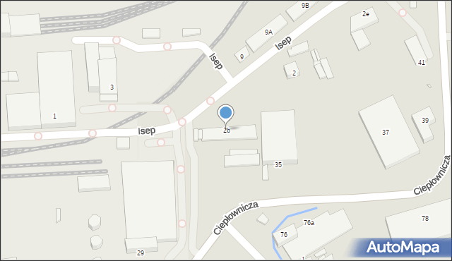 Kraków, Isep, 2b, mapa Krakowa