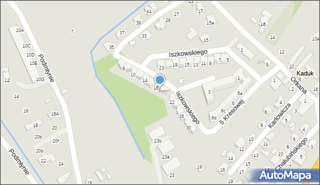 Nowy Sącz, Iszkowskiego Jerzego, mjr., 20, mapa Nowego Sącza