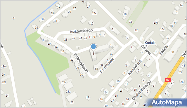 Nowy Sącz, Iszkowskiego Jerzego, mjr., 3, mapa Nowego Sącza