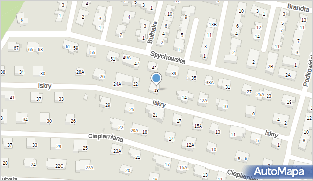 Warszawa, Iskry, 18, mapa Warszawy