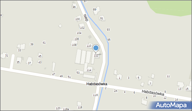 Żywiec, Isep, 112, mapa Żywiec