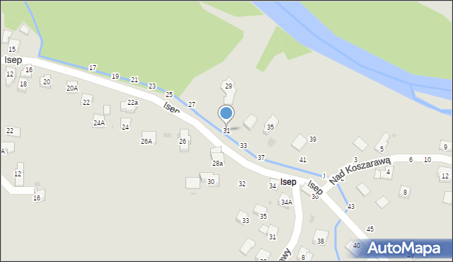 Żywiec, Isep, 31, mapa Żywiec