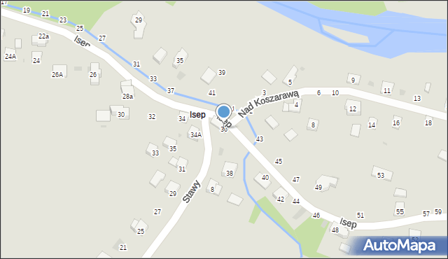 Żywiec, Isep, 36, mapa Żywiec