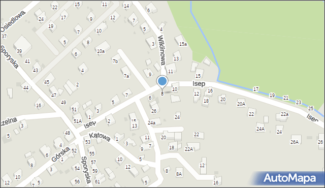 Żywiec, Isep, 8, mapa Żywiec