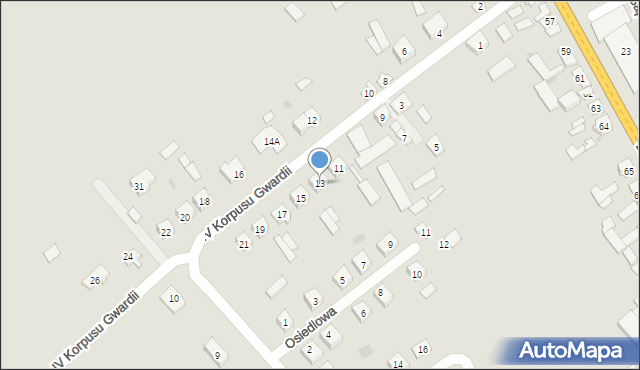 Magnuszew, IV Korpusu Gwardii, 13, mapa Magnuszew