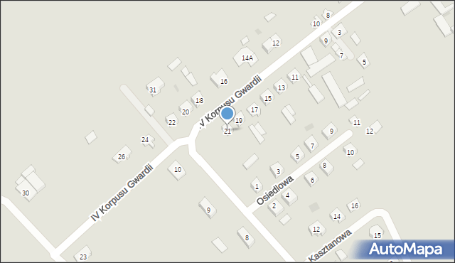 Magnuszew, IV Korpusu Gwardii, 21, mapa Magnuszew