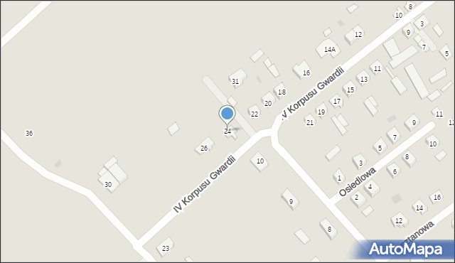 Magnuszew, IV Korpusu Gwardii, 24, mapa Magnuszew