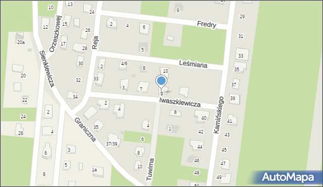 Białobrzegi, Iwaszkiewicza Jarosława, 9, mapa Białobrzegi