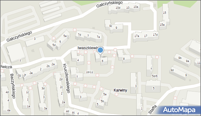 Gdynia, Iwaszkiewicza Jarosława, 6b, mapa Gdyni