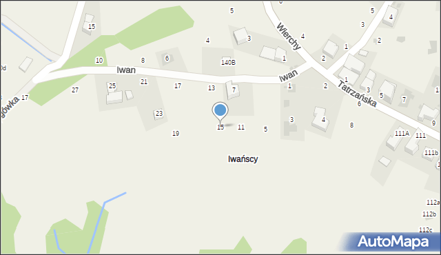 Gliczarów Górny, Iwan, 15, mapa Gliczarów Górny