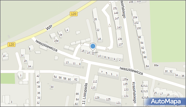 Gryfino, Iwaszkiewicza Jarosława, 12, mapa Gryfino