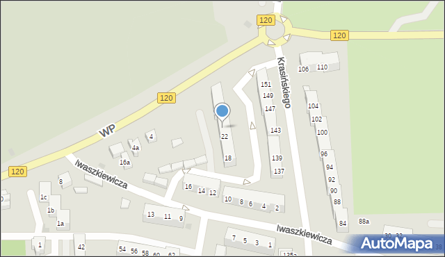 Gryfino, Iwaszkiewicza Jarosława, 24, mapa Gryfino