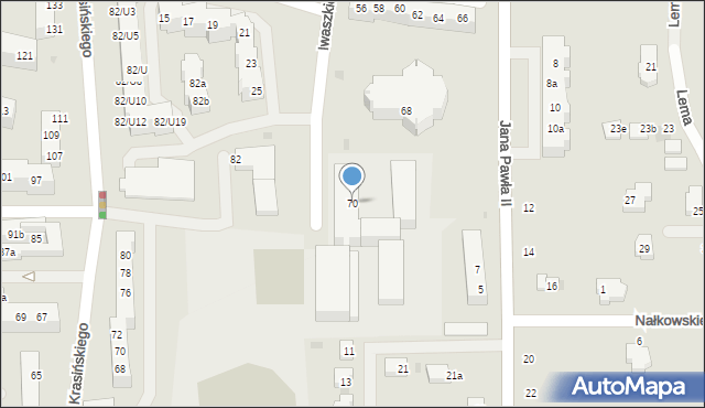 Gryfino, Iwaszkiewicza Jarosława, 70, mapa Gryfino