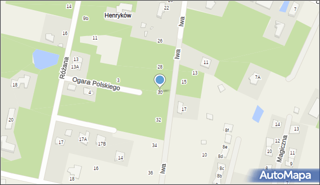 Henryków-Urocze, Iwa, 30, mapa Henryków-Urocze