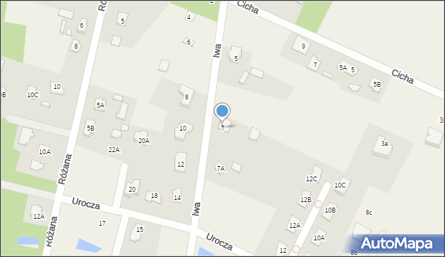 Henryków-Urocze, Iwa, 7, mapa Henryków-Urocze