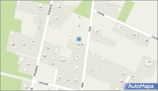 Henryków-Urocze, Iwa, 8, mapa Henryków-Urocze