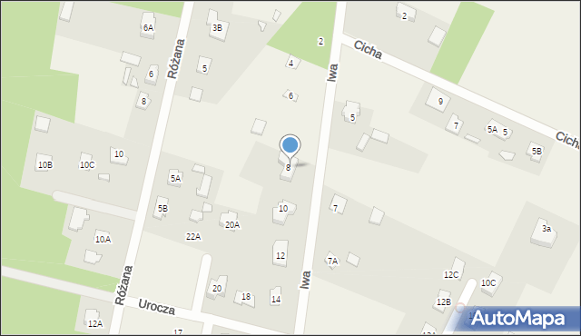 Henryków-Urocze, Iwa, 8A, mapa Henryków-Urocze