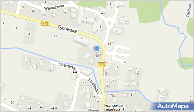 Iwanowice Włościańskie, Iwanowice Włościańskie, 90, mapa Iwanowice Włościańskie