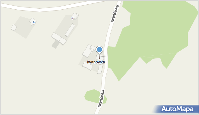 Iwanówka, Iwanówka, 8, mapa Iwanówka