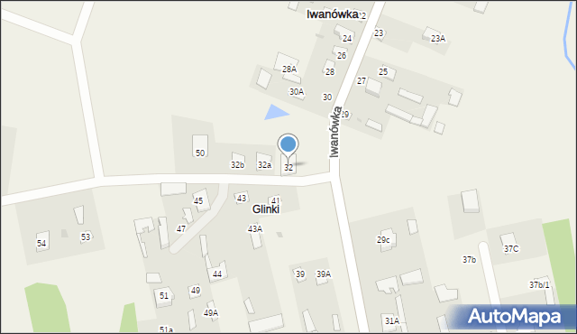 Iwanówka, Iwanówka, 32, mapa Iwanówka