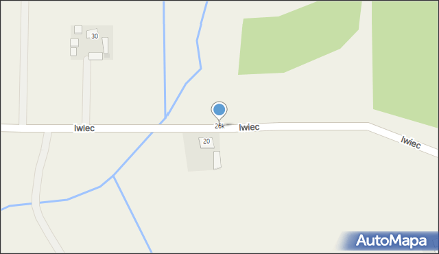 Iwiec, Iwiec, 26k, mapa Iwiec