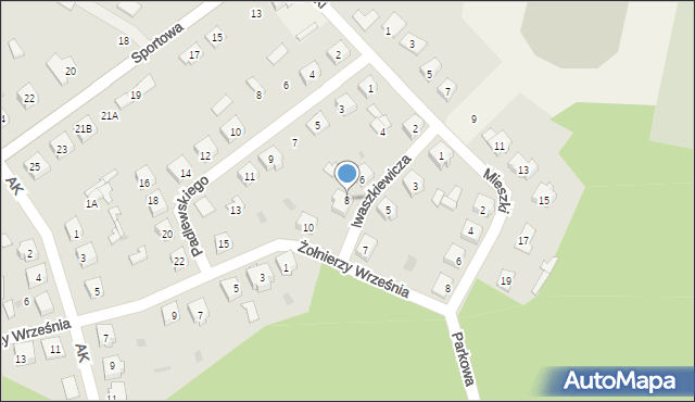 Kadzidło, Iwaszkiewicza Jarosława, 8, mapa Kadzidło