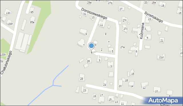 Kraków, Iwaszkiewicza Jarosława, 5, mapa Krakowa