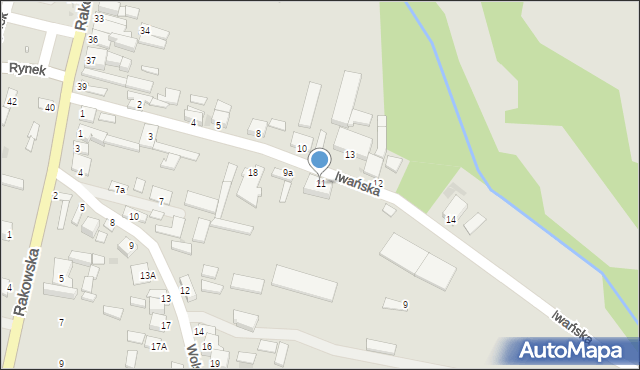 Łagów, Iwańska, 11, mapa Łagów