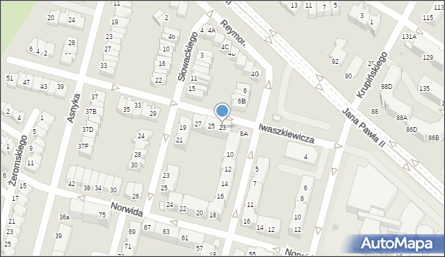 Lubin, Iwaszkiewicza Jarosława, 23, mapa Lubin