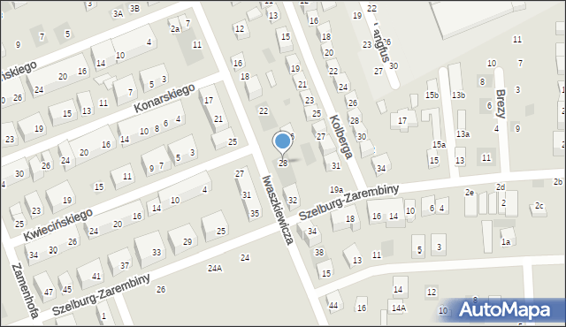 Lublin, Iwaszkiewicza Jarosława, 28, mapa Lublina