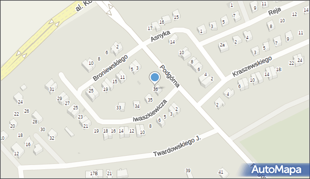 Pelplin, Iwaszkiewicza, 36, mapa Pelplin