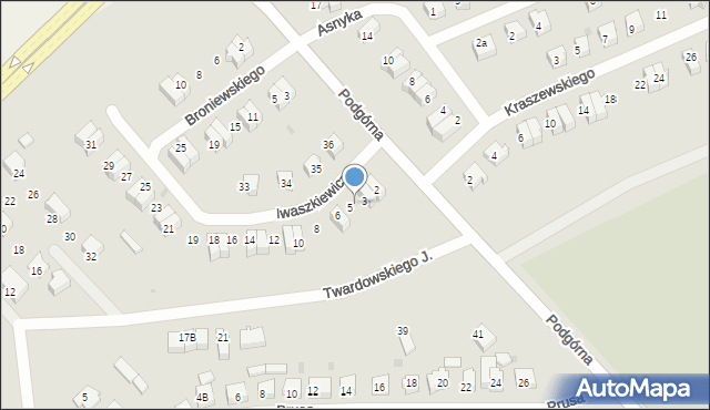 Pelplin, Iwaszkiewicza, 4, mapa Pelplin