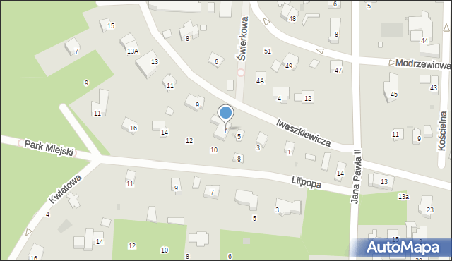 Podkowa Leśna, Iwaszkiewicza, 7, mapa Podkowa Leśna