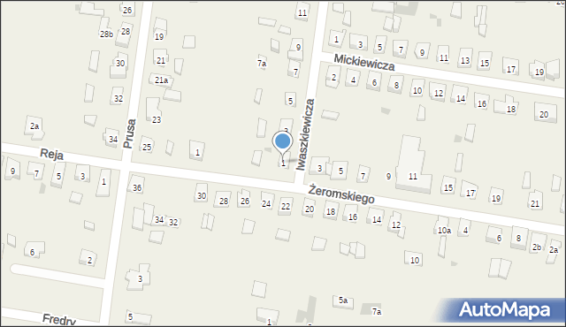Posada, Iwaszkiewicza, 1, mapa Posada
