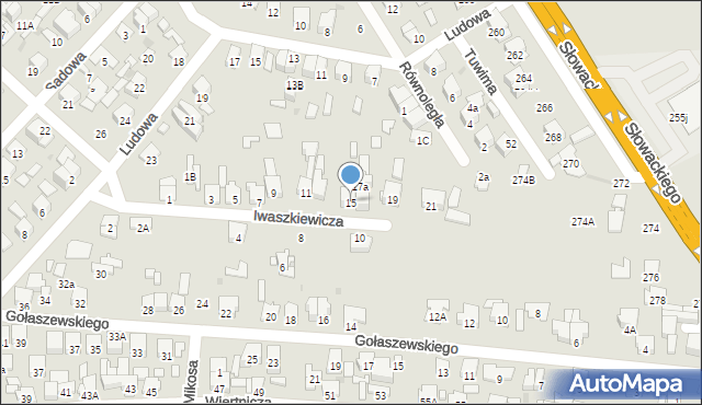 Radom, Iwaszkiewicza Jarosława, 15, mapa Radomia