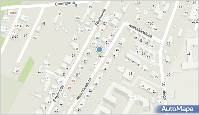 Siedlce, Iwaszkiewicza Jarosława, 17, mapa Siedlce
