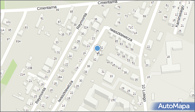 Siedlce, Iwaszkiewicza Jarosława, 46, mapa Siedlce