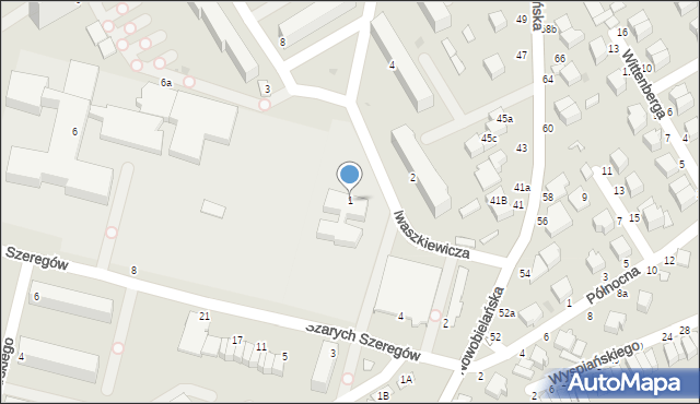 Skierniewice, Iwaszkiewicza Jarosława, 1, mapa Skierniewic