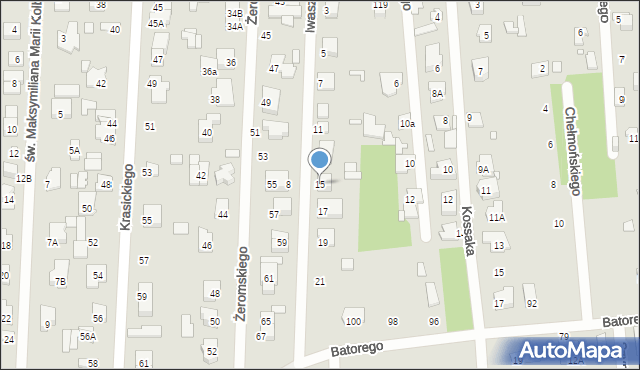 Sulejówek, Iwaszkiewicza, 15, mapa Sulejówek