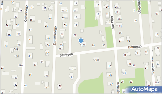 Sulejówek, Iwaszkiewicza, 23, mapa Sulejówek