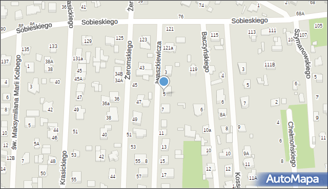 Sulejówek, Iwaszkiewicza, 5, mapa Sulejówek
