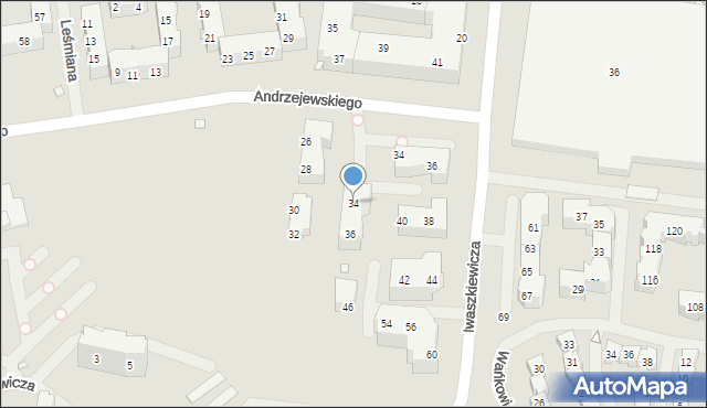 Szczecin, Iwaszkiewicza Jarosława, 34, mapa Szczecina