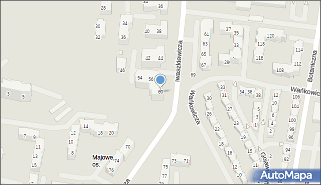 Szczecin, Iwaszkiewicza Jarosława, 60, mapa Szczecina