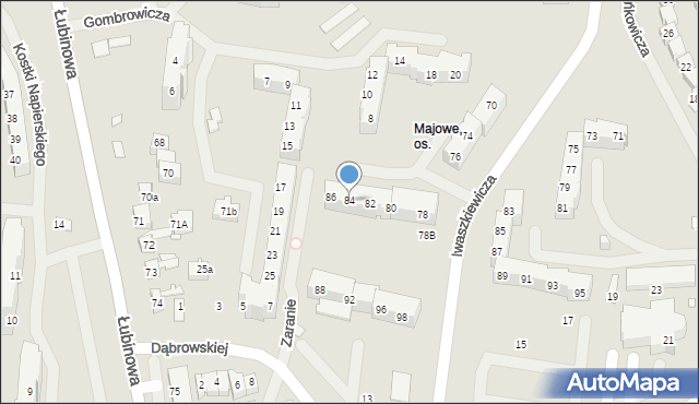 Szczecin, Iwaszkiewicza Jarosława, 84, mapa Szczecina