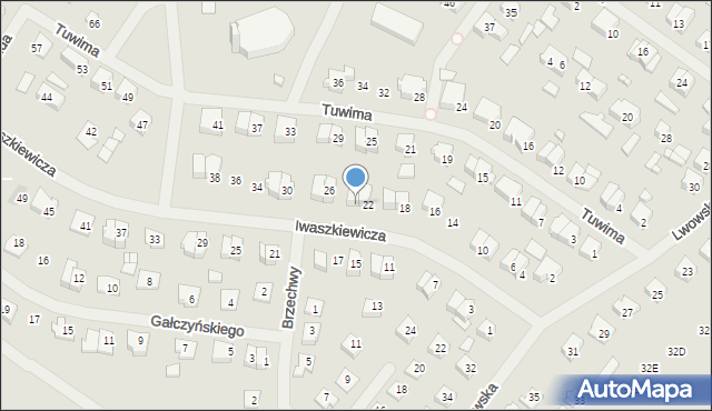 Szczytno, Iwaszkiewicza Jarosława, 24, mapa Szczytno