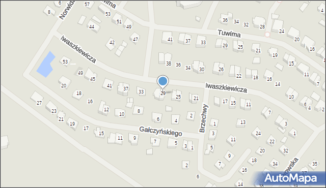 Szczytno, Iwaszkiewicza Jarosława, 29, mapa Szczytno