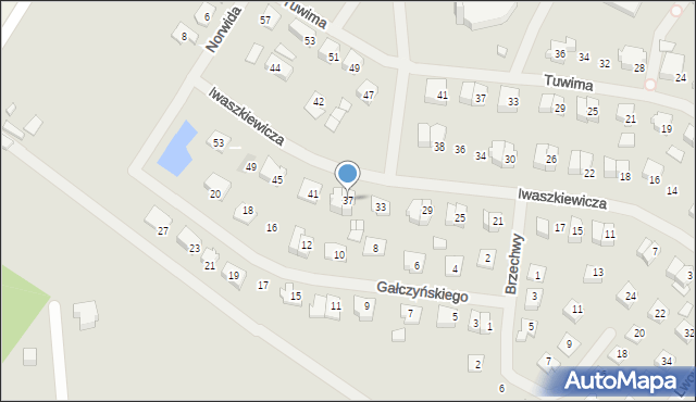 Szczytno, Iwaszkiewicza Jarosława, 37, mapa Szczytno
